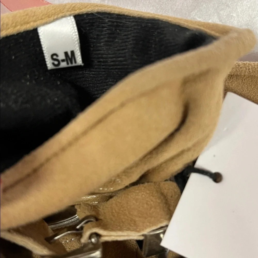 Anthropologie FOUND Elegant Suede New with tags Leather Gloves S/M